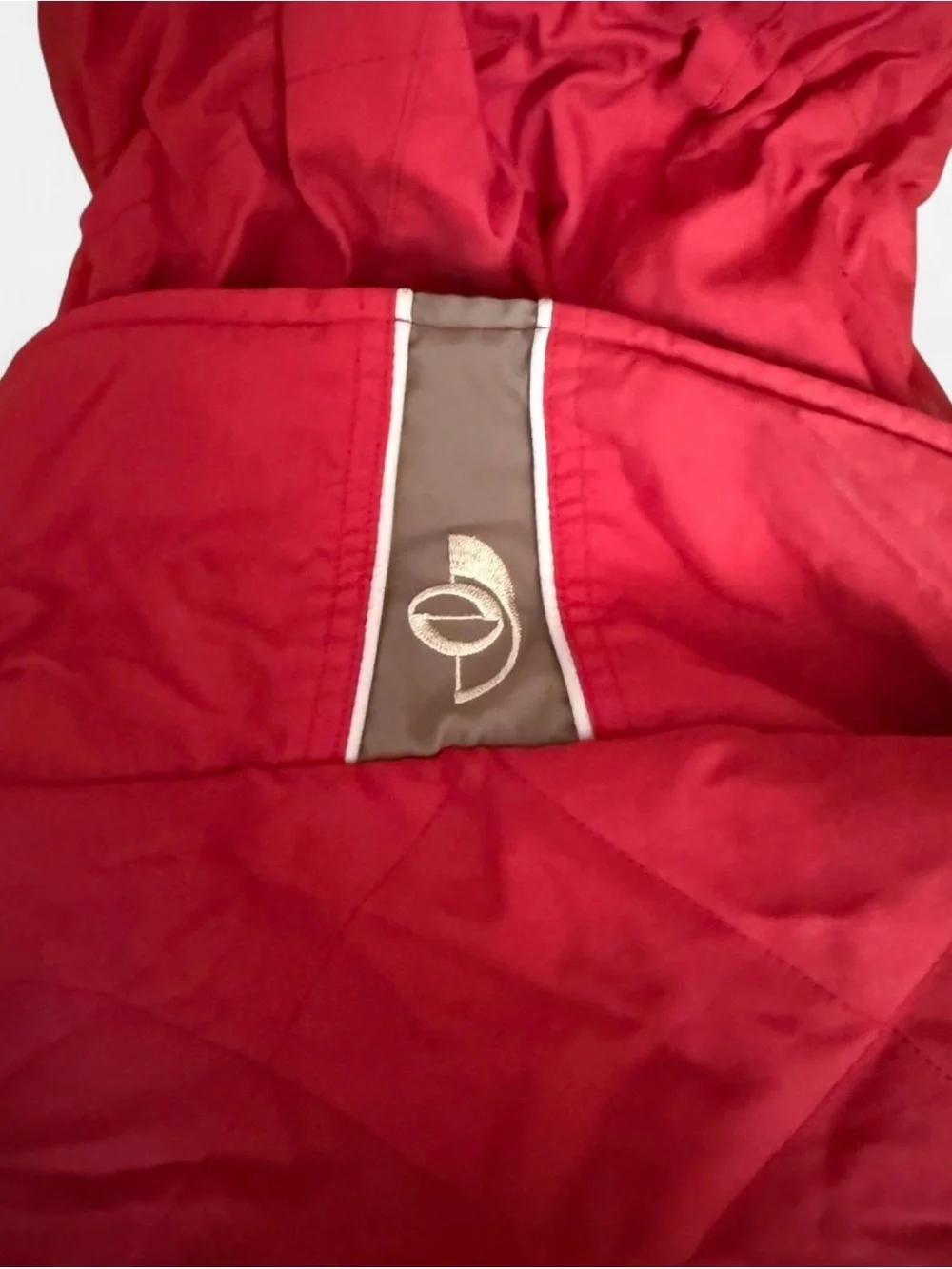 Obermeyer Red Quilted Hooded Puffer Jacket